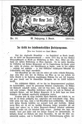 Kritik des Gothaer Programms